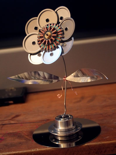 flower from dead computer parts jpg
