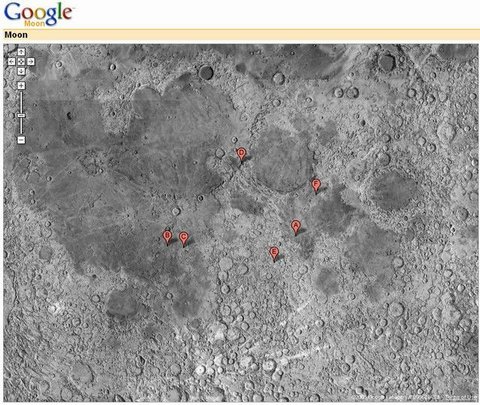 mappe della luna su google maps
