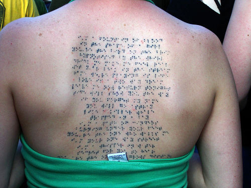 Braille Tattoo of Bj rk Song Lyrics