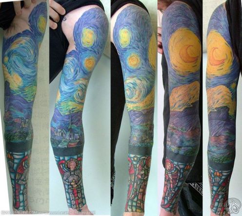  has assembled a cool slideshow of people with artistinspired tattoos 