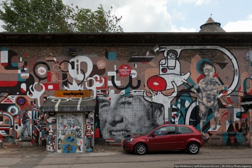 in Berlin the city is practically covered in graffiti street art