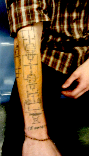 Michael Colombo spotted a man on a New York City train wearing this tattoo
