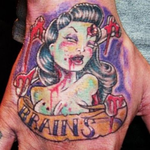 Even if you think the idea of a zombie tattoo is kind of silly 