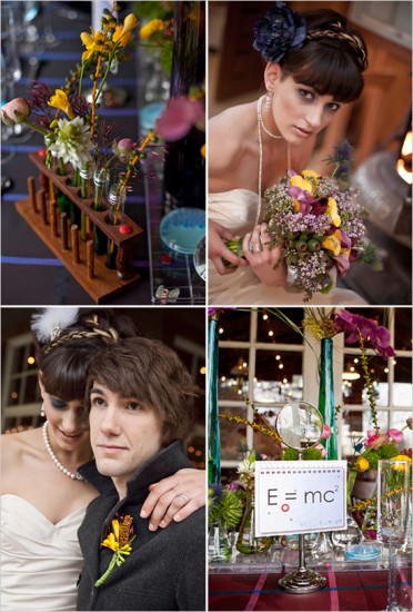  They fell in love with the idea of the scientific geek wedding theme 