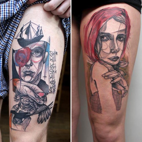 The Sketched Tattoos of Peter Aurisch