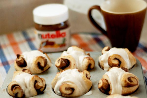 Nutella cream cheese rolls