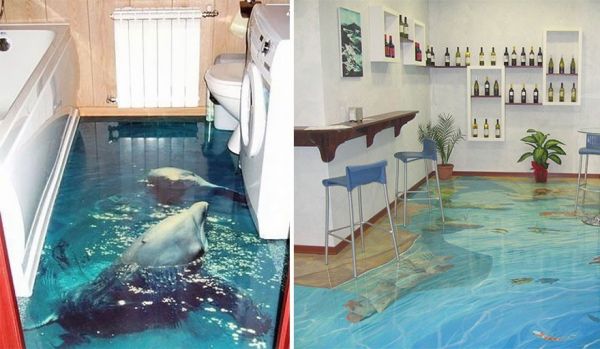 3d Liquid Floors Make Your Rooms Look Like Bodies Of Water Neatorama