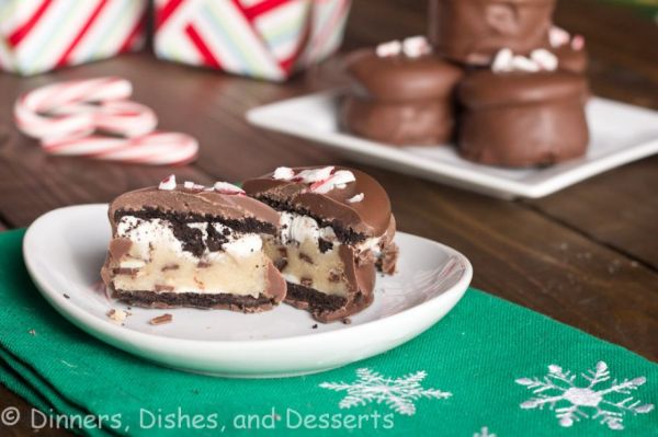 peppermint cookie dough cookies