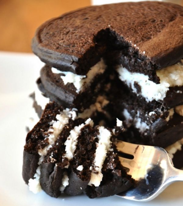Oreo cookie pancakes